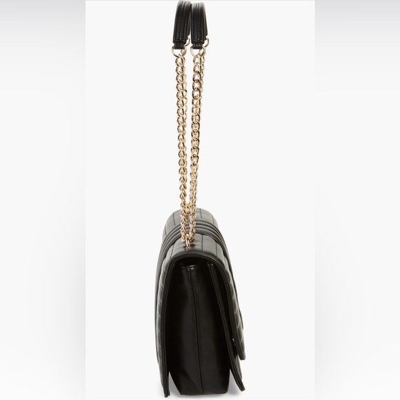 NWT Love Moschino Borsa Napa PU Shoulder Bag in Black with Gold Hardware - Picture 6 of 14